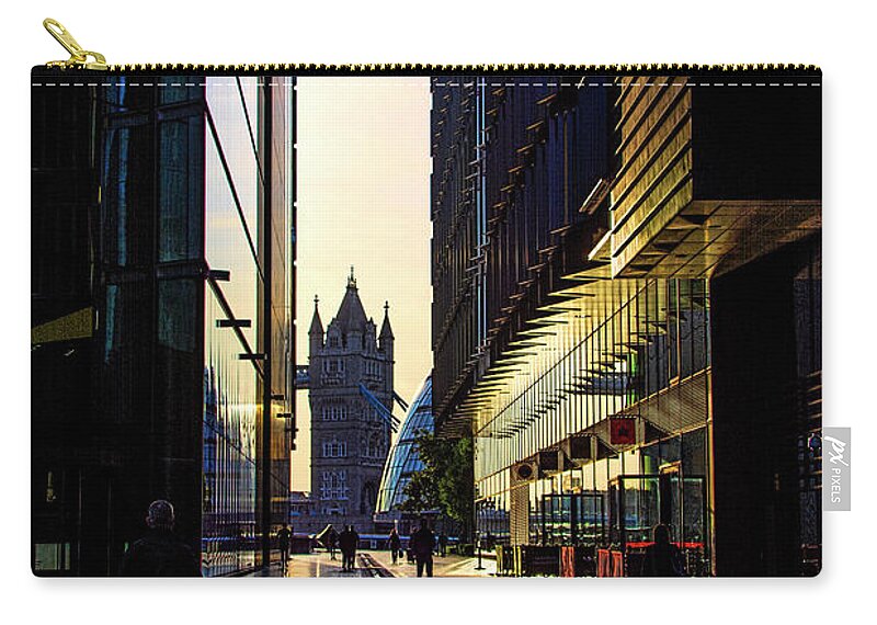 London Zip Pouch featuring the photograph Sunrise on the South Bank by Chris Thaxter