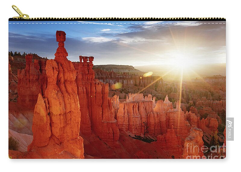 Bryce Canyon Zip Pouch featuring the photograph Sunrise over Bryce canyon, Utah, USA by Matteo Colombo