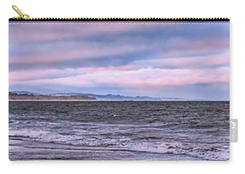 Beach Zip Pouch featuring the photograph Sunrise Over Half Moon Bay by Lucy VanSwearingen