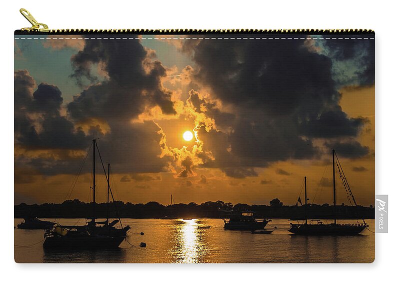 Sunrise Zip Pouch featuring the photograph Sunrise over St. Augustine by Jaime Mercado