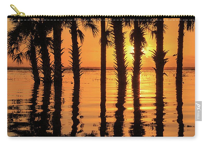 Central Florida Zip Pouch featuring the photograph Sunrise Reflections by Stefan Mazzola