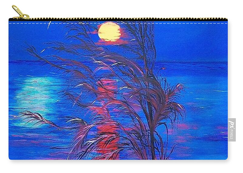 Sunrise Zip Pouch featuring the painting Sunrise Silhouette by Sharon Duguay