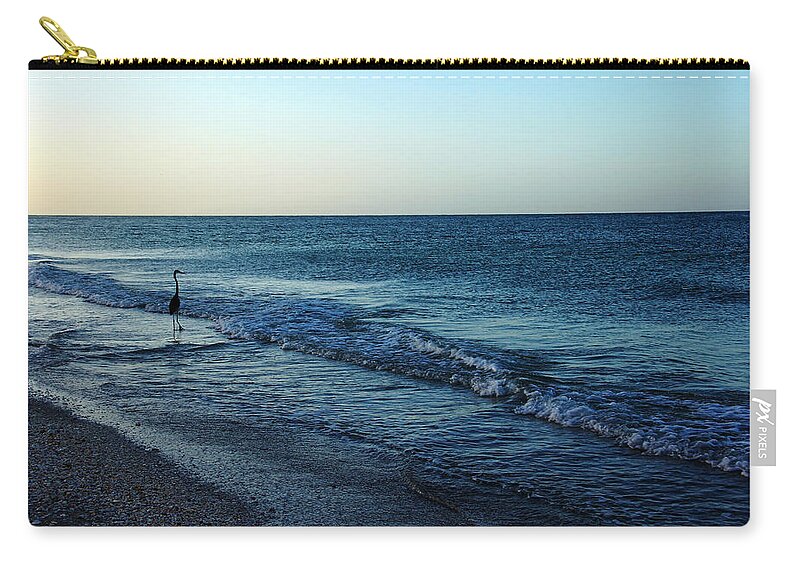 Manasota Key Zip Pouch featuring the photograph Sunrise Solitude by Debbie Oppermann