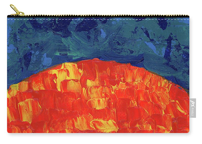 Sun Carry-all Pouch featuring the painting Sunrise Sunset 1 by Diane Thornton