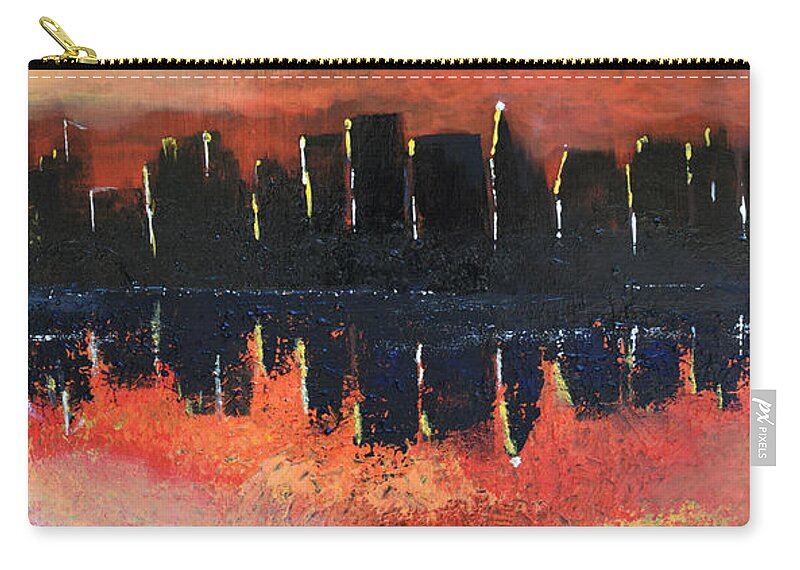 City Zip Pouch featuring the painting Sunrise Sunset by Gary Smith