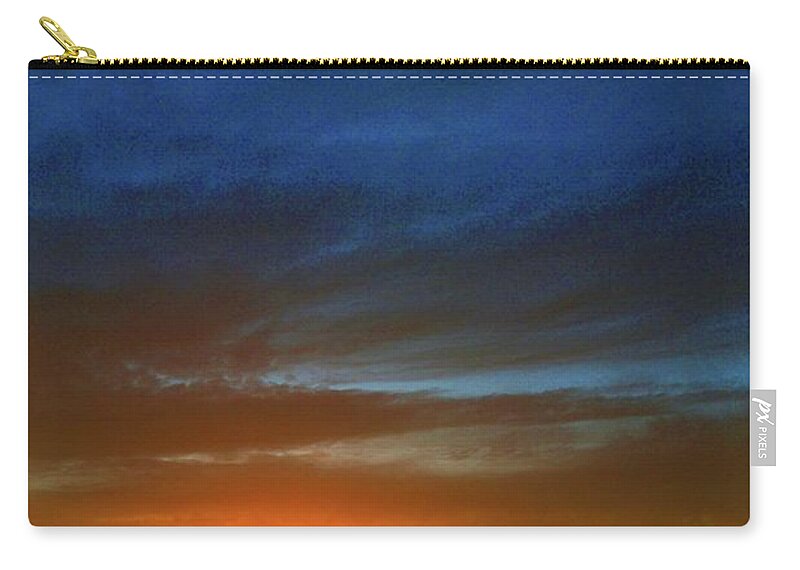 Abstract Zip Pouch featuring the photograph Sunrise With Clouds by Lyle Crump