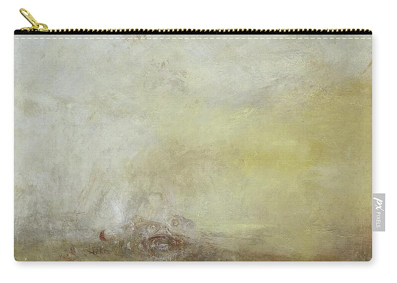 Joseph Mallord William Turner Carry-all Pouch featuring the painting Sunrise with Sea Monsters by Joseph Mallord