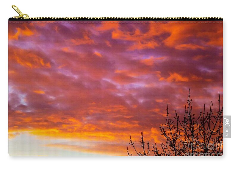 Absence Zip Pouch featuring the photograph Sunset 7 by Jean Bernard Roussilhe