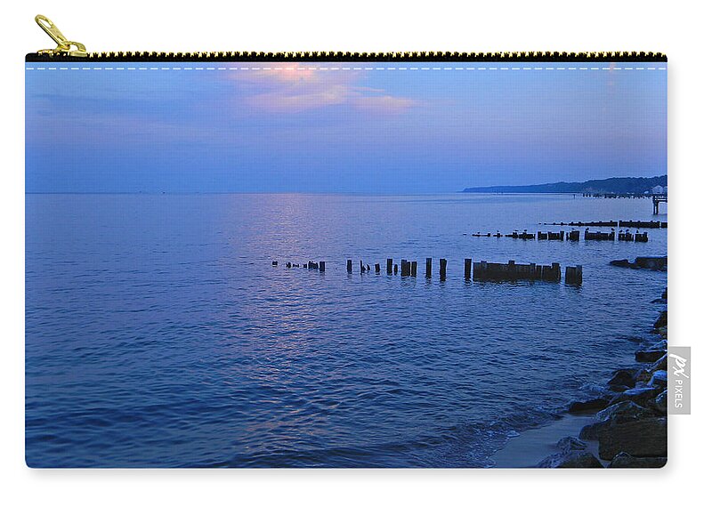 Sunset Zip Pouch featuring the photograph Sunset At North Beach by Emmy Marie Vickers