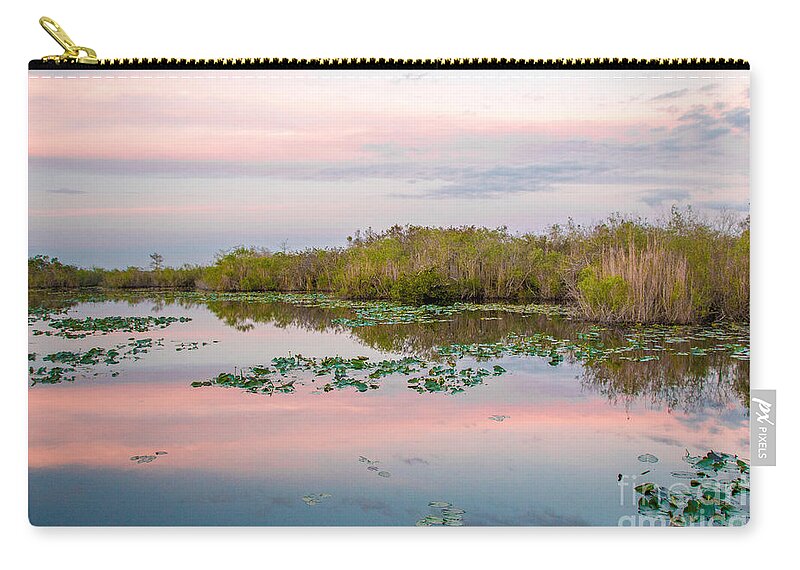 Aquatic Zip Pouch featuring the photograph Sunset at the Everglades National Park II by Amanda Mohler