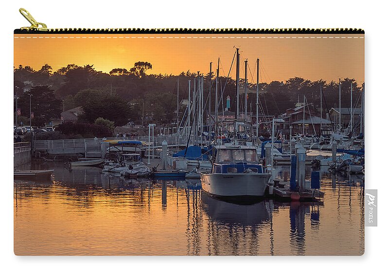 Monterey Carry-all Pouch featuring the photograph Sunset at the Marina by Derek Dean
