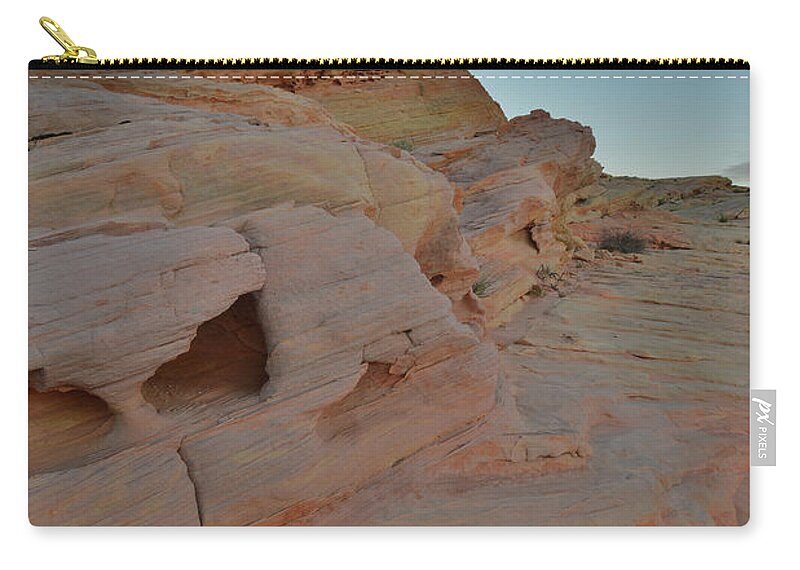Valley Of Fire State Park Zip Pouch featuring the photograph Sunset Cloud above Valley of Fire by Ray Mathis