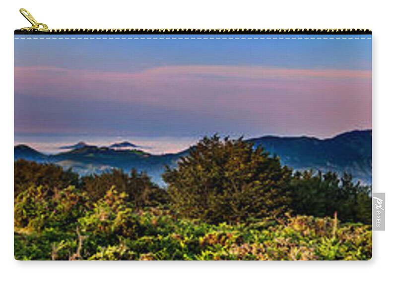 Sunset Zip Pouch featuring the photograph Sunset Cloud Tide Over the Mountains by Weston Westmoreland