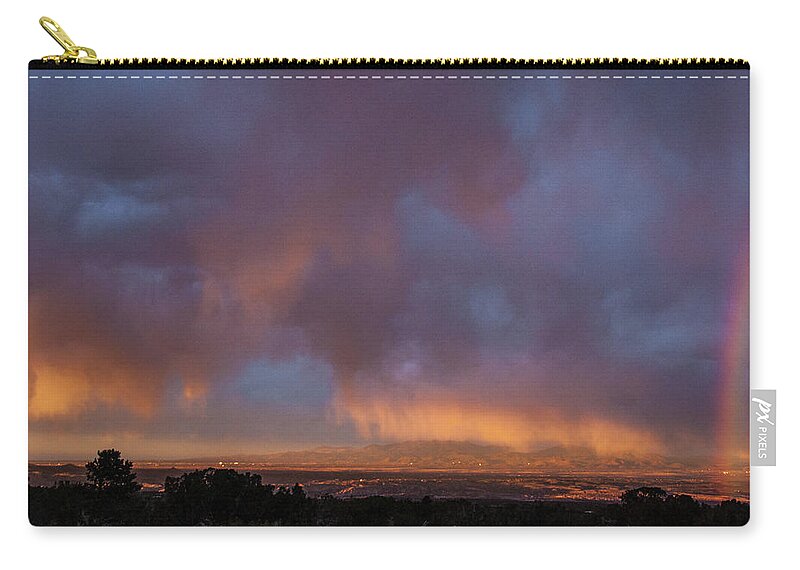 Natanson Zip Pouch featuring the photograph Sunset Desert Skies by Steven Natanson