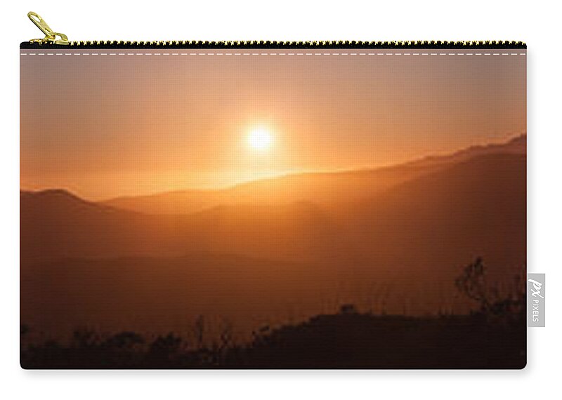 Sunset Zip Pouch featuring the photograph Sunset from Marine Headlands San Francisco by Alexander Fedin