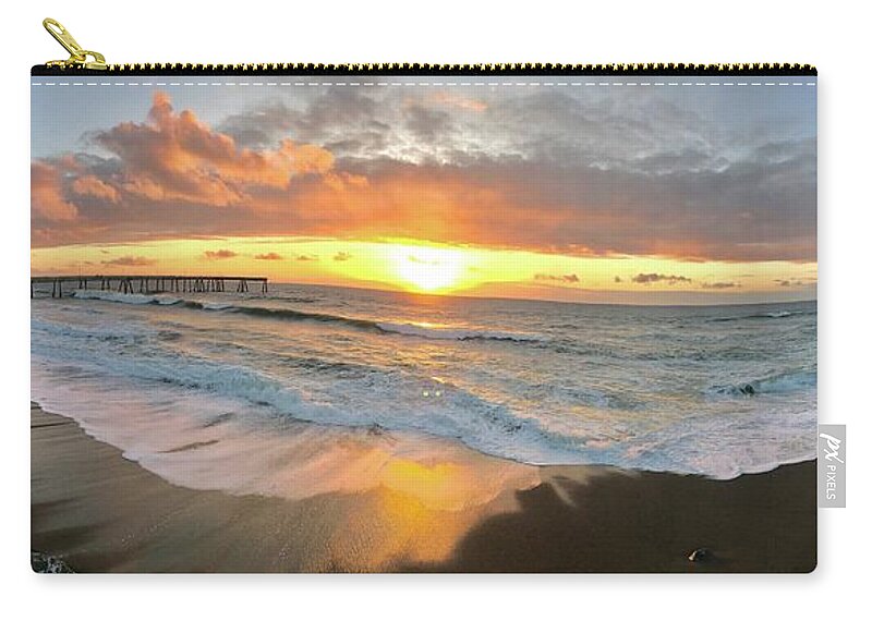 Sunset Zip Pouch featuring the photograph Sunset in Pacifica by Alex King
