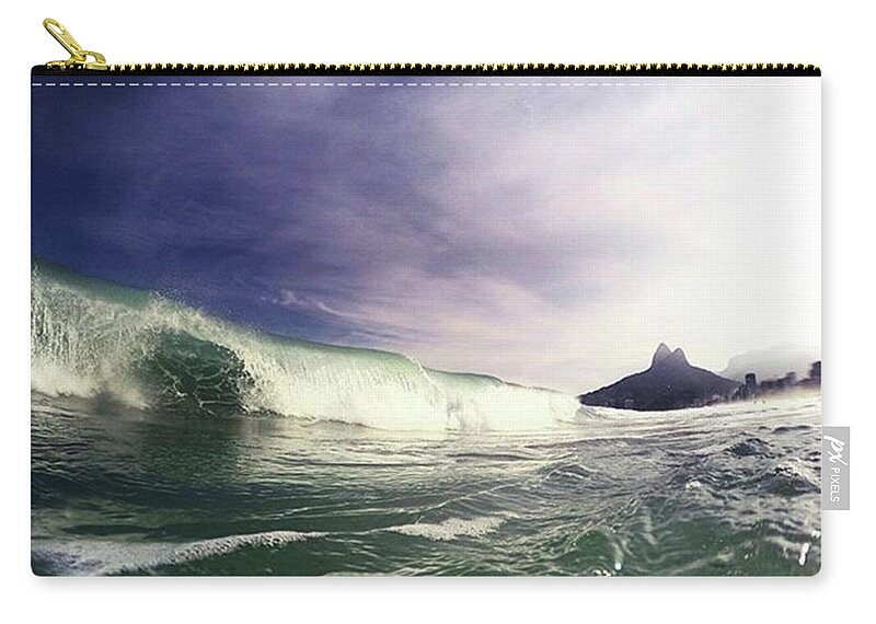 Shorebreak Zip Pouch featuring the photograph Sunset In Rio by Fabio Marques