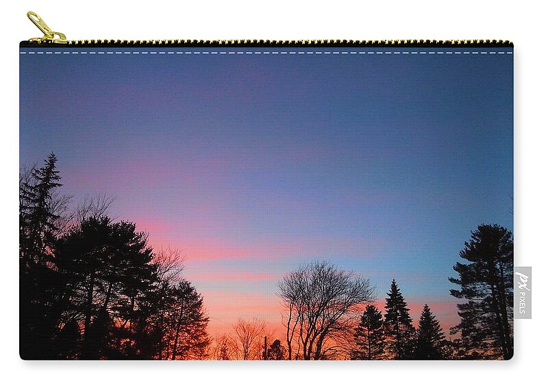 Sunset Zip Pouch featuring the photograph Sunset in the Boondocks by Annie Walczyk
