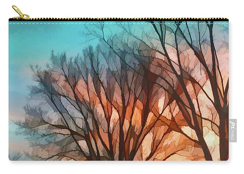 Sunset Zip Pouch featuring the photograph Sunset In The Country by Kerri Farley