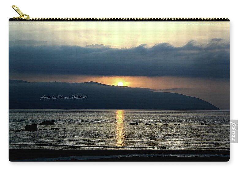  Zip Pouch featuring the photograph Sunset In Vlora by Elvana Bilalaj