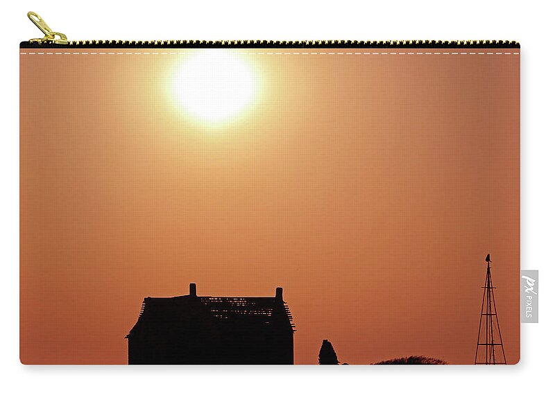 House Zip Pouch featuring the photograph Sunset Lonely by Christopher McKenzie