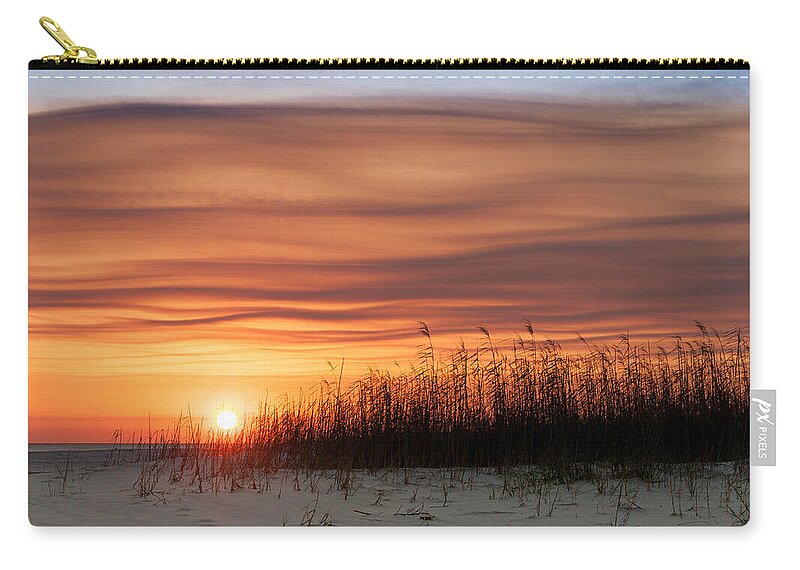 Alabama Zip Pouch featuring the photograph Sunset on Dauphin Dunes - Sunset on Gulf Coast Beach by JG Coleman