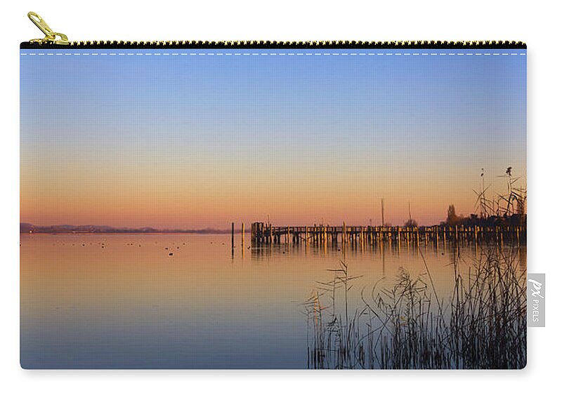 Lake-constance Zip Pouch featuring the photograph Sunset on Lake Constance by Bernd Laeschke