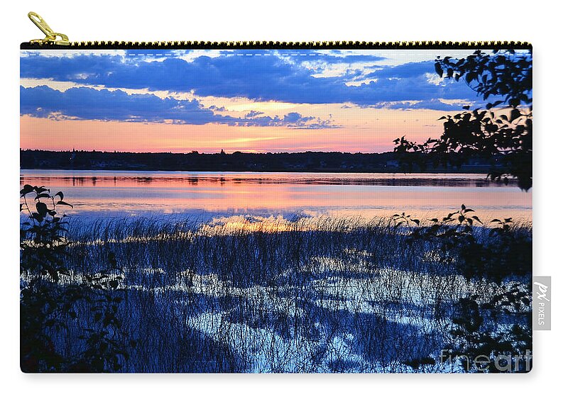 Sunset On Lake Carry-all Pouch featuring the photograph Sunset on Porcupine Lake by Elaine Berger