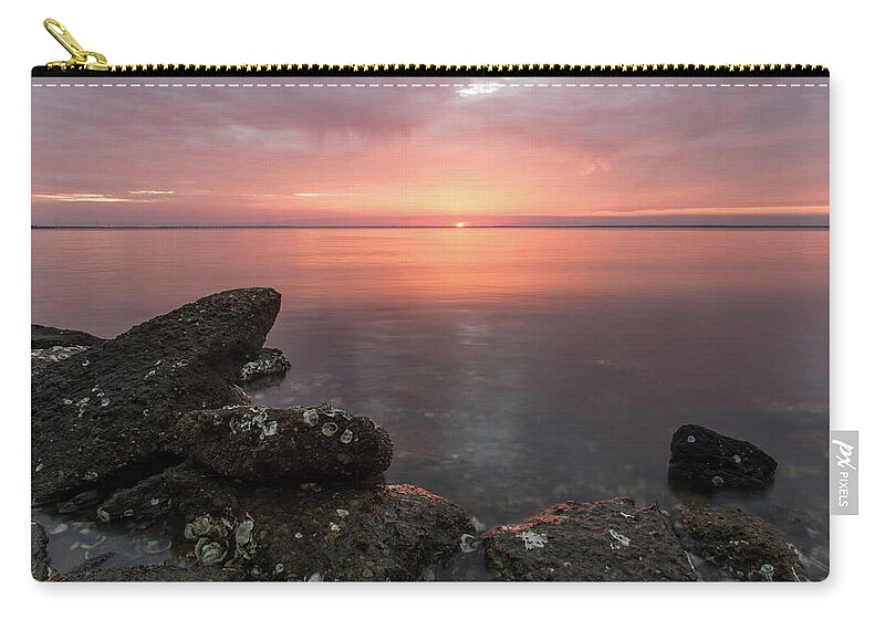 Sunset Zip Pouch featuring the photograph Sunset on the Forgotten Coast by Eilish Palmer