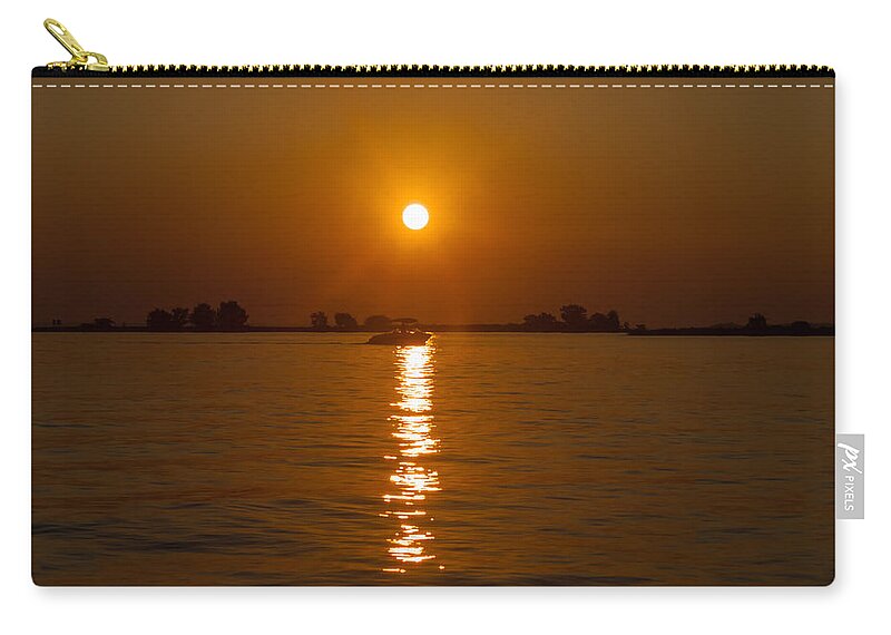 Texas Zip Pouch featuring the photograph Sunset Over Lake Livingston Texas by Joshua House