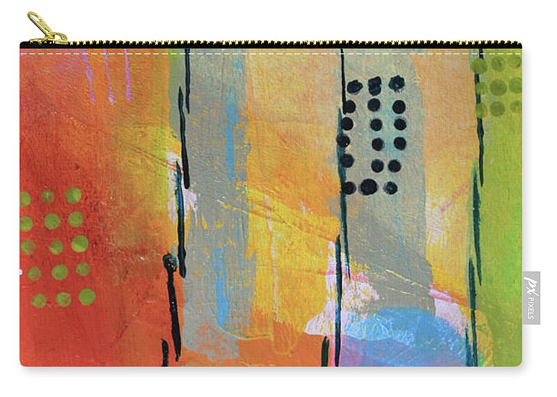 Abstract Carry-all Pouch featuring the mixed media Sunset Park by April Burton