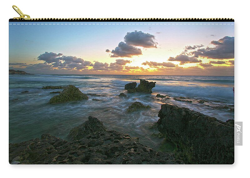 Spanish Carry-all Pouch featuring the photograph Sunset Seas by Robert Och