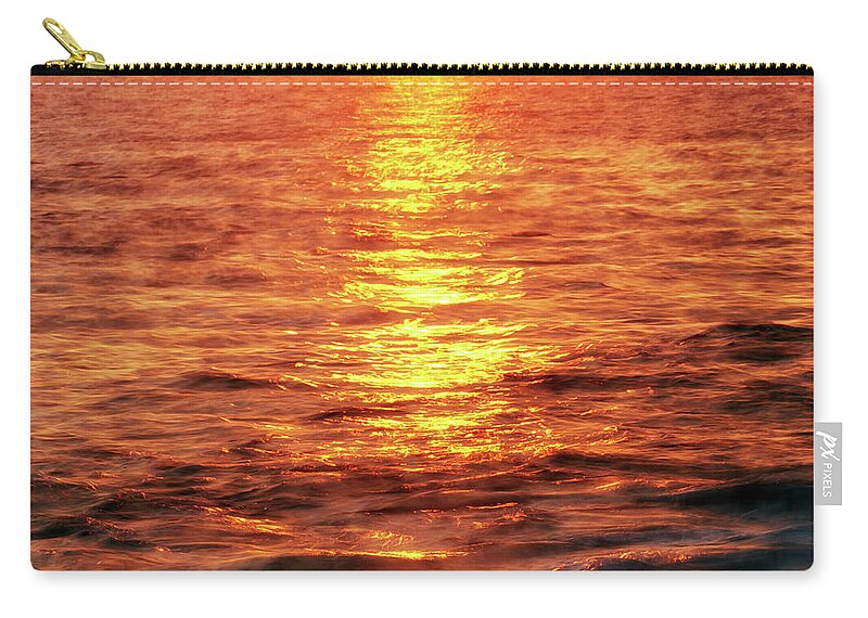 Hawaiian Island Zip Pouch featuring the photograph Sunset Shimmer by Christopher Johnson