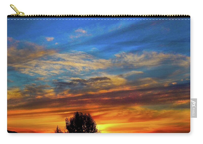 Sunset Zip Pouch featuring the photograph Sunset Solstice by Mark Blauhoefer