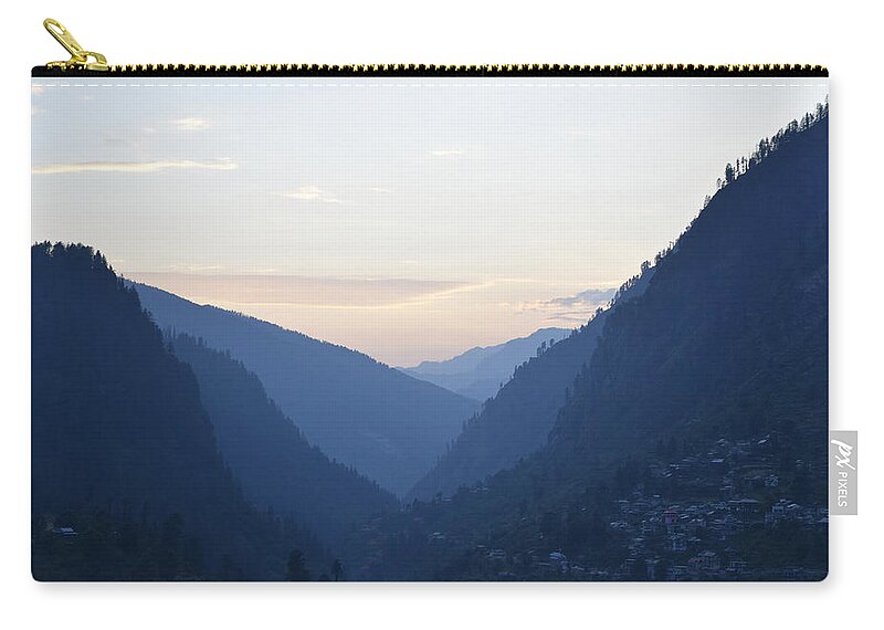 Mountains Zip Pouch featuring the photograph Sunset by Sumit Mehndiratta