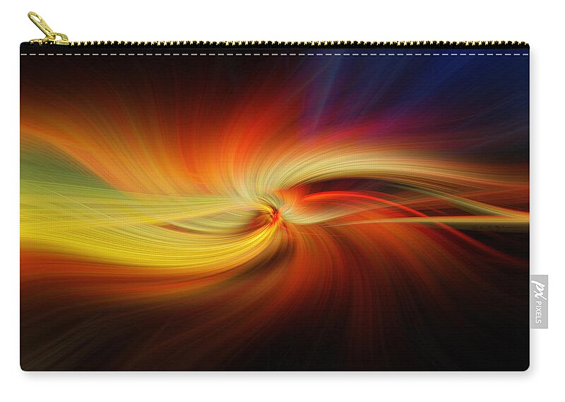 Coast Zip Pouch featuring the mixed media Sunset Swirl No.2 by Mark Myhaver