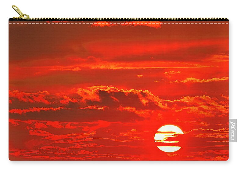 Sunset Zip Pouch featuring the photograph Sunset by Tony Beck