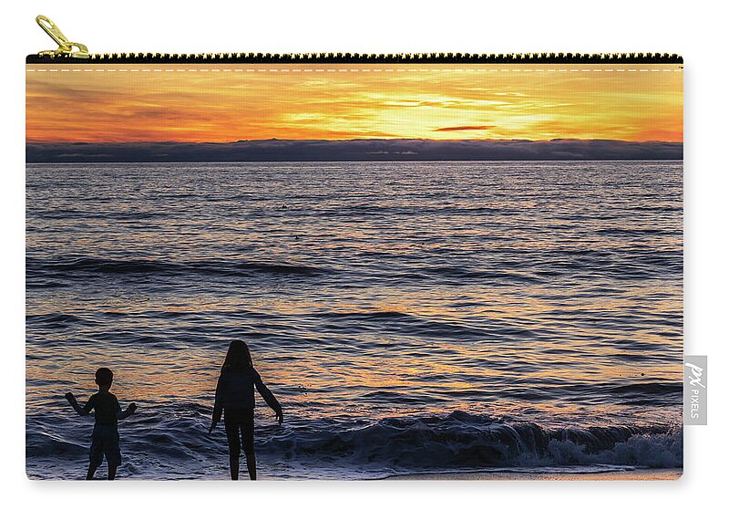 Oceanside Zip Pouch featuring the digital art Sunset Wonder by Stevie Benintende
