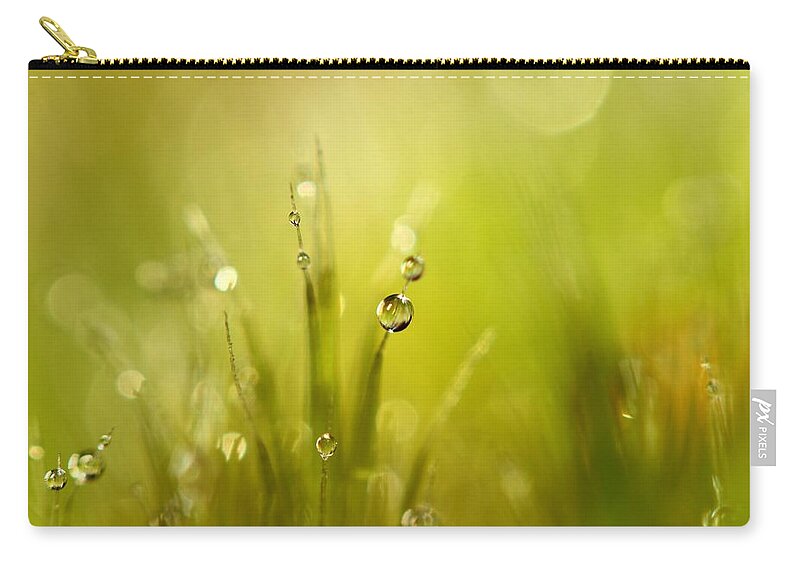 Moss Zip Pouch featuring the photograph Sunshine Moss by Sharon Johnstone