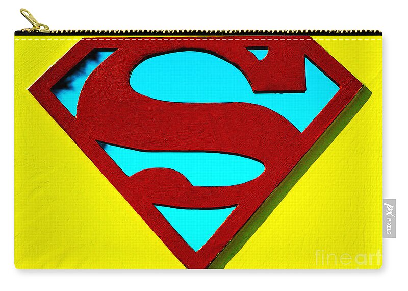 Super Man Zip Pouch featuring the photograph Super Man by Micah May