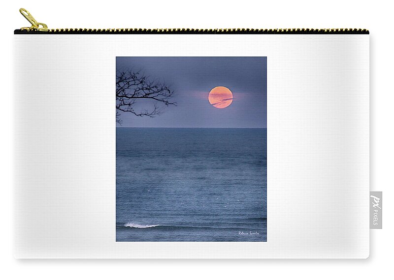 Super Moon Zip Pouch featuring the photograph Super Moon Waning by Rebecca Samler