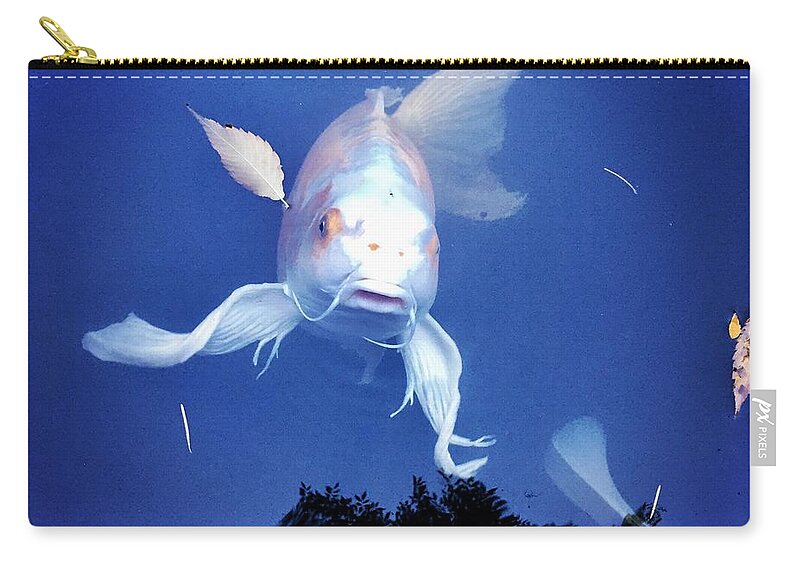 Coy Fish Zen Zip Pouch featuring the photograph Supercoy by Lauren Serene