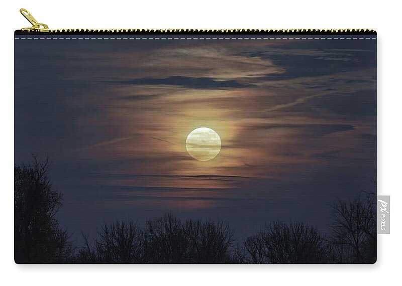 Moon Zip Pouch featuring the photograph Supermoon by Allin Sorenson