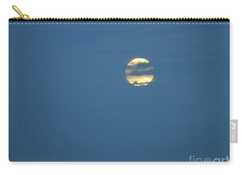 Supermoon Zip Pouch featuring the photograph Supermoon Hide And Seek by D Hackett