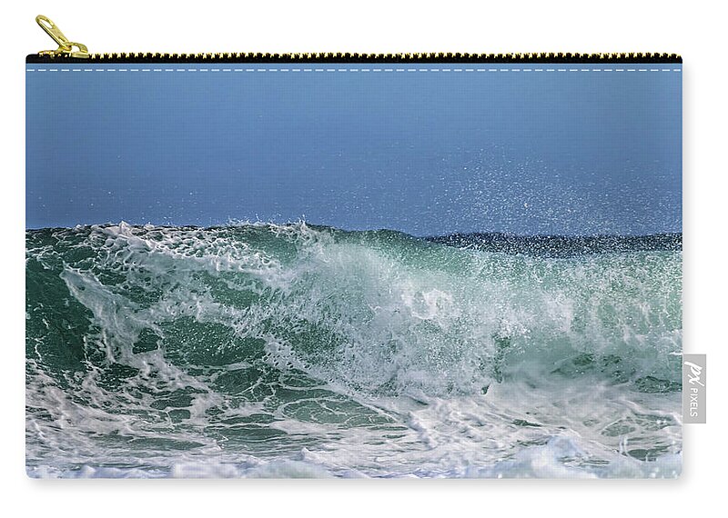 Windsurfing Zip Pouch featuring the photograph Surfing Out by Stelios Kleanthous