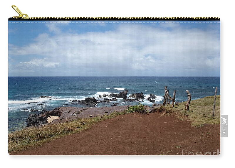 Ho'okipa Zip Pouch featuring the photograph Surfs Up by Vivian Martin