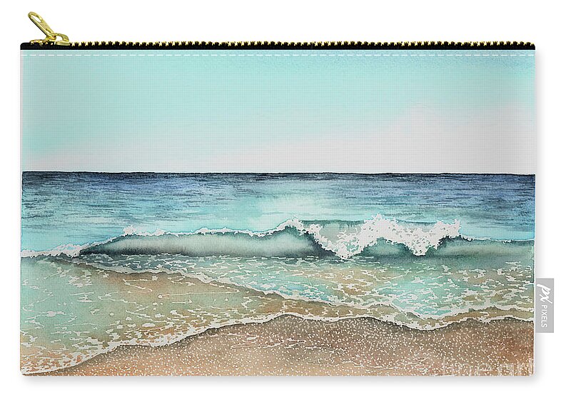 Gulf Coast Carry-all Pouch featuring the painting Surging Seas by Hilda Wagner