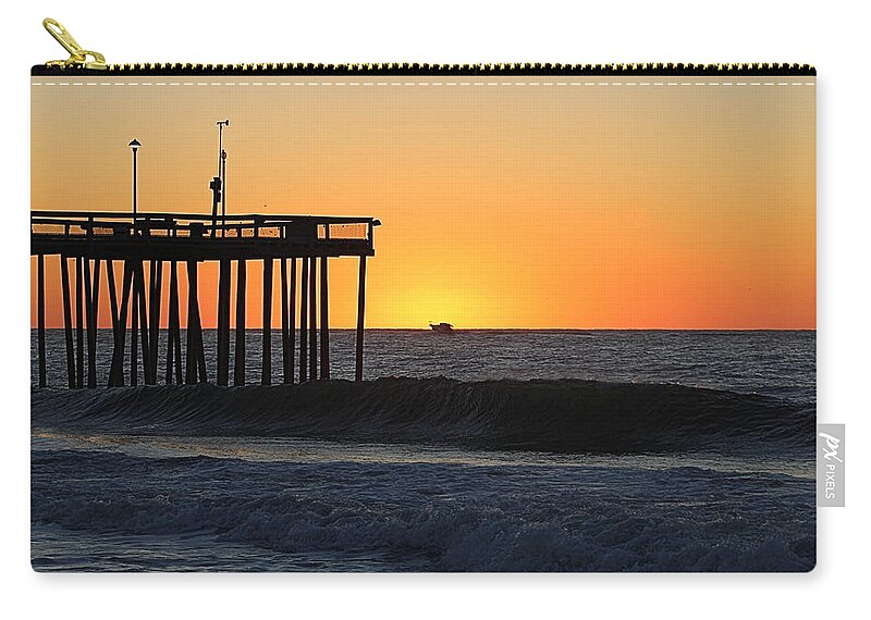 Sun Zip Pouch featuring the photograph Surrounded By Sunrise by Robert Banach