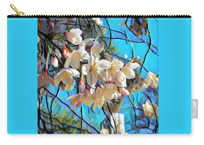  Zip Pouch featuring the photograph Sweet Cherry Blossoms - Central Park in Spring by Miriam Danar