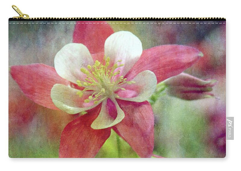 Impressionist Zip Pouch featuring the photograph Sweet Columbine 9281 IDP_2 by Steven Ward